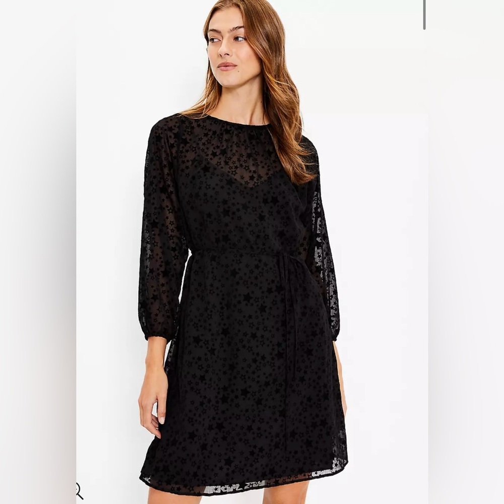 LOFT - Star Tie Waist Dress - NWT!